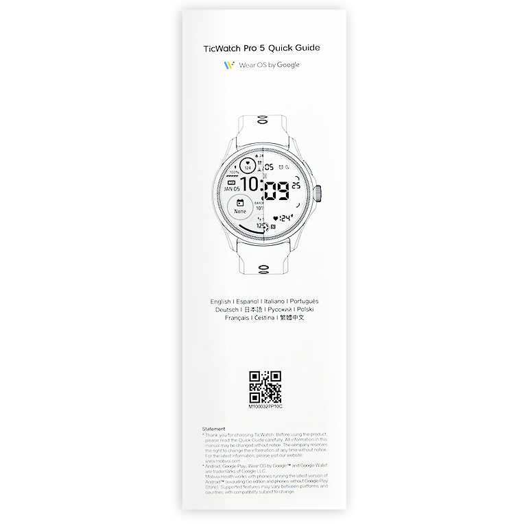  Ticwatch Pro 5 Android Smartwatch for Men Snapdragon W5+ Gen 1  Platform Plus 24mm Width Bonfire Orange Silicone Watch Strap Quick Release  Watch Band, Wear OS Smart Watch 80 Hrs Long