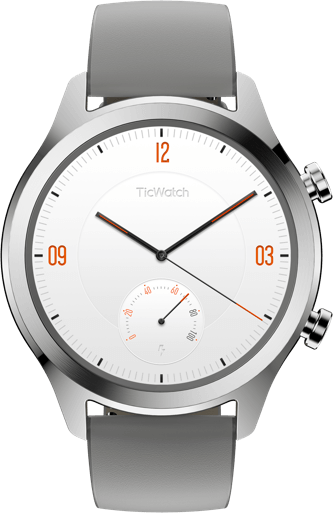 Mobvoi TicWatch C2, Wear OS by Google Classic smartwatch, IP68 Sweat and  Waterproof, Google Pay, Compatible with iPhone and Android (Platinum) :  : Electronics